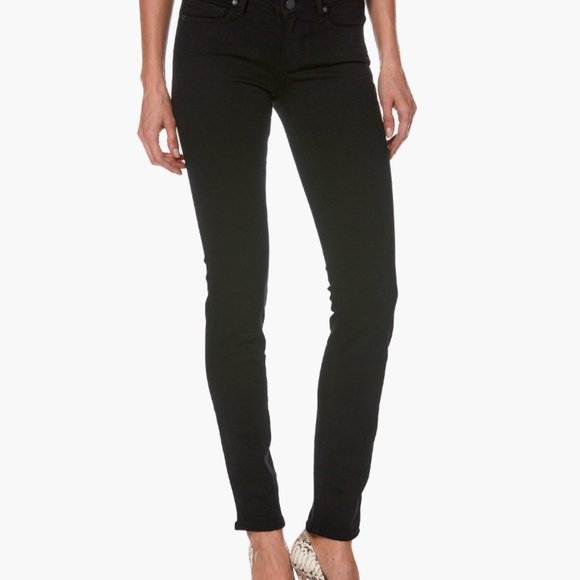 paige skyline skinny in black shadow - Picture 2 of 8